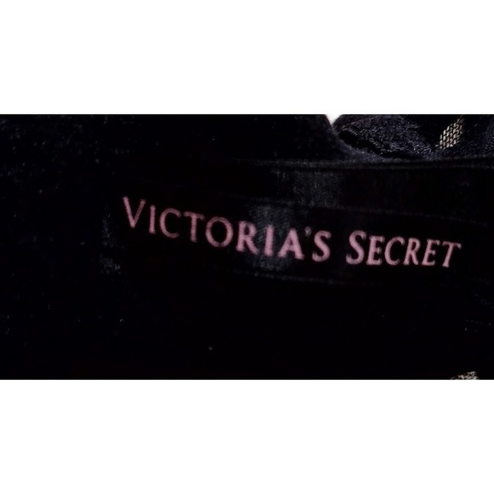 Victoria's Secret Black Lace Rhinestone Tulle Corset Top Lingerie Bustier - Picture 3 of 9